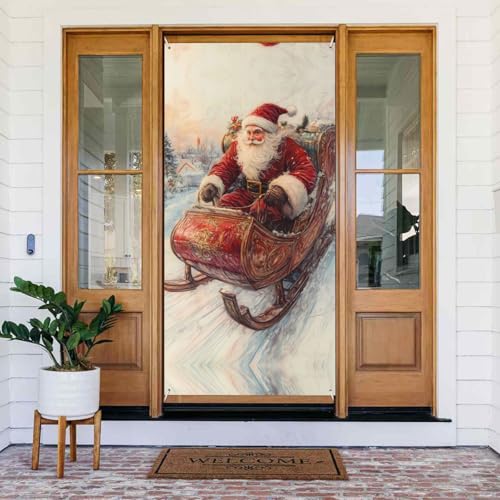 Weihnachten Retro Schlitten Türabdeckungen Dekorativ - Indoor Outdoor Tür Banner Dekorationen Weihnachtsdekorationen Weihnachten Retro Schlitten Türabdeckungen Dekorativ - Indoor Outdoor Tür Banner Dekorationen Weihnachtsdekorationen von VOSERY