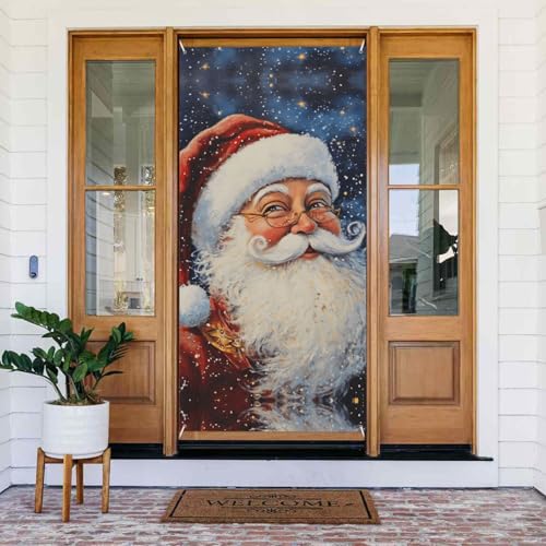 Weihnachten lächelnde Weihnachtsmann Brille Türabdeckungen Dekorativ - Indoor Outdoor Tür Banner Dekorationen Weihnachtsdekorationen Weihnachten lächelnde Weihnachtsmann Brille Türabdeckungen Dekorativ - Indoor Outdoor Tür Banner Dekorationen Weihnachtsdekorationen von VOSERY