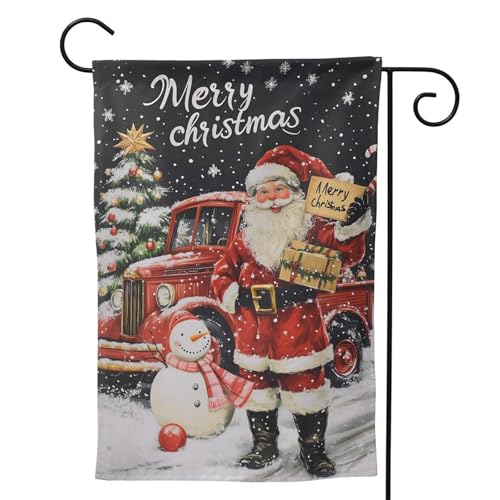 Weihnachtsflagge mit Schneemann, Weihnachtsmann, Gartenflaggen, 30,5 x 45,7 cm, doppelseitig, kleine Gartenflaggen, Hofflaggen für draußen, Heimdekoration, Outdoor-Dekoration Weihnachtsflagge mit Schneemann, Weihnachtsmann, Gartenflaggen, 30,5 x 45,7 cm, doppelseitig, kleine Gartenflaggen, Hofflaggen für draußen, Heimdekoration, Outdoor-Dekoration von VOSERY