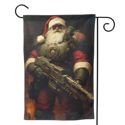 Weihnachtsflagge mit Weihnachtsmann-Motiv, 30,5 x 45,7 cm, doppelseitig, kleine Gartenflaggen, Hofflaggen für draußen, Heimdekoration, Outdoor-Dekoration Weihnachtsflagge mit Weihnachtsmann-Motiv, 30,5 x 45,7 cm, doppelseitig, kleine Gartenflaggen, Hofflaggen für draußen, Heimdekoration, Outdoor-Dekoration von VOSERY