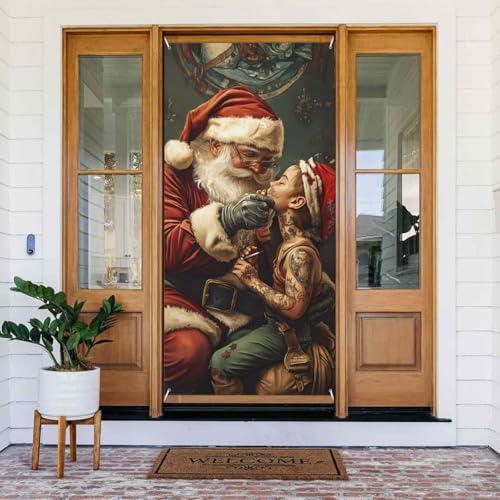Weihnachtsmann Türabdeckungen Dekorativ - Indoor Outdoor Tür Banner Dekorationen Weihnachtsdekorationen Weihnachtsmann Türabdeckungen Dekorativ - Indoor Outdoor Tür Banner Dekorationen Weihnachtsdekorationen von VOSERY