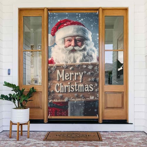 Weihnachtsmann Türabdeckungen dekorativ - Indoor Outdoor Tür Banner Dekorationen Weihnachtsdekorationen Weihnachtsmann Türabdeckungen dekorativ - Indoor Outdoor Tür Banner Dekorationen Weihnachtsdekorationen von VOSERY