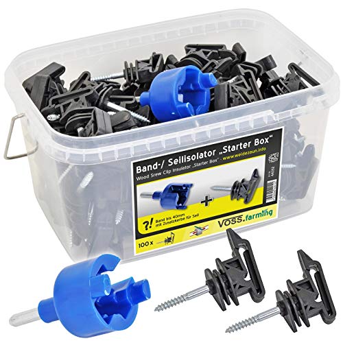 VOSS.farming 100 Weidezaunband /-Seil-Isolatoren Clip in der praktischen Box mit Einschrauber VOSS.farming 100 Weidezaunband /-Seil-Isolatoren Clip in der praktischen Box mit Einschrauber von VOSS.farming