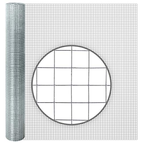 VOSS.farming 10m x 100cm Volierendraht Wühlmausgitter Maschendraht Drahtgeflecht Drahtzaun verzinkt, 12,7x12,7x0,65mm von VOSS.farming