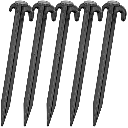 VOSS.farming 20x Kunststoff Heringe 19,5cm schwarz Doppelhaken Bodenanker Camping Zelt VOSS.farming 20x Kunststoff Heringe 19,5cm schwarz Doppelhaken Bodenanker Camping Zelt von VOSS.farming