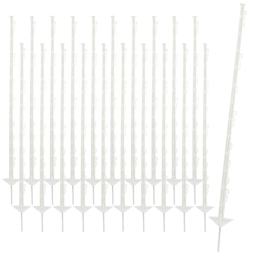 VOSS.farming 20x Kunststoffpfähle 125cm 12 Ösen weiß Weidezaunpfahl glasfaserverstärkt Doppeltritt VOSS.farming 20x Kunststoffpfähle 125cm 12 Ösen weiß Weidezaunpfahl glasfaserverstärkt Doppeltritt von VOSS.farming
