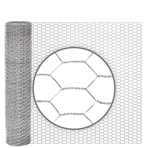 VOSS.farming 2x10m x 50cm Hasendraht Hühnerdraht Sechseckgeflecht 13x0,7mm Kaninchendraht Maschendraht verzinkt von VOSS.farming