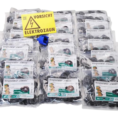 VOSS.farming 500x Ringisolator Set mit Einschraubhilfe Warnschild Elektrozaun Isolator VOSS.farming 500x Ringisolator Set mit Einschraubhilfe Warnschild Elektrozaun Isolator von VOSS.farming