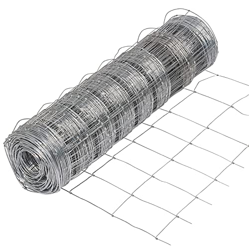 VOSS.farming 50m Wildzaun 8 80/08/15 Drahtzaun 80cm verzinkt Knotengittergeflecht, Wildabwehr, Forstzaun, Knotengitter, Wildschutz, 2,5mm Draht, Gehege, Weidezaun, Verbissschutz von VOSS.farming