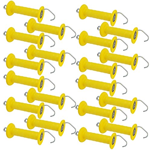 VOSS.farming SUPER Spar Pack - 20x Torgriff mit einfacher Zugfeder - Elektrozaun Torgriff isolierter und gut sichtbarer Zugang zur Weide von VOSS.farming