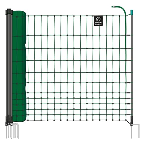 VOSS.farming farmNET-75 Hühnerzaun 25m, Geflügelnetz, 112cm, 9 Pfähle, 2 Spitzen, grün, ohne Strom, Hühnernetz, Hundenetz, Katzennetz VOSS.farming farmNET-75 Hühnerzaun 25m, Geflügelnetz, 112cm, 9 Pfähle, 2 Spitzen, grün, ohne Strom, Hühnernetz, Hundenetz, Katzennetz von VOSS.farming