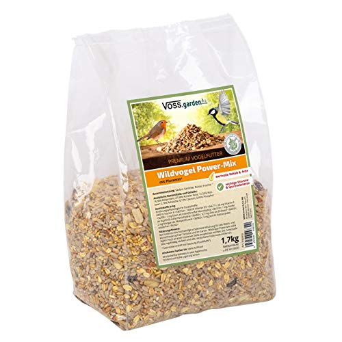 VOSS.garden Wildvogel Power-Mix 1,7kg Premium Vogelfutter Wildvogelfutter für Vogelhaus, Futterstation und als Streufutter von VOSS.garden