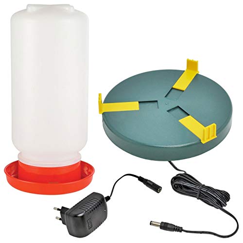 VOSS Heizplatte mit Geflügeltränke ø 20 cm + 1 l Wachteltränke von VOSS