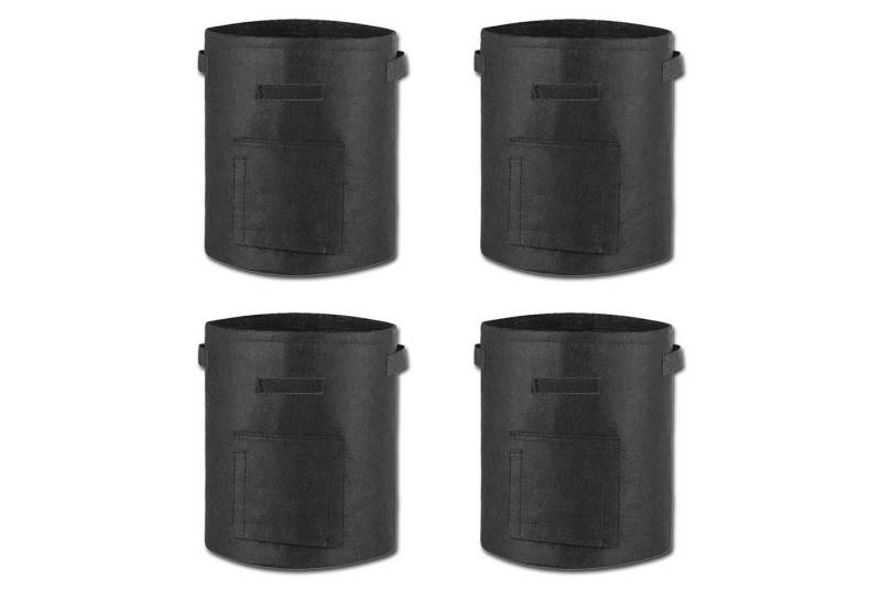 VOSSBACH Anzuchttopf Pflanzsack Kartoffel Tomaten Pflanztasche Pflanzbehälter Pflanzbeutel (4 St), 20 Liter aus Vliesstoff mit Sichtfenster von VOSSBACH