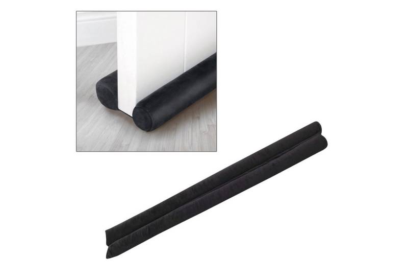 VOSSBACH Zugluftstopper Tür Windstopper Türdichtung Türisolierung Dichtung Isolierung, 1-tlg., Mikrofaser Schwarz mit Doppeldichtung von VOSSBACH