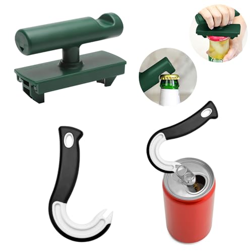 2 Stück Effortless Arthritis Jar Opener Dosenöffner Manuell, 2024 Neuest Dosenöffner und J förmig Küchenhelfer, Haken Dosenöffner, Flaschenöffner für Senioren Schwache Hände Familie, Picknick,Geschäft von VOSSOT