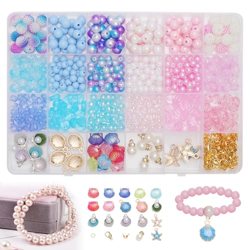 DIY Perlen Set Armbänder Selber Machen 625 Teile – 24 Farben Ozean Thema Bastelset mit Muscheln und Sternen – Schmuck Set für Kinder ab 5 Jahren & Erwachsene – Perfekt für Handgemachte Armbänder DIY Perlen Set Armbänder Selber Machen 625 Teile – 24 Farben Ozean Thema Bastelset mit Muscheln und Sternen – Schmuck Set für Kinder ab 5 Jahren & Erwachsene – Perfekt für Handgemachte Armbänder von VOSSOT