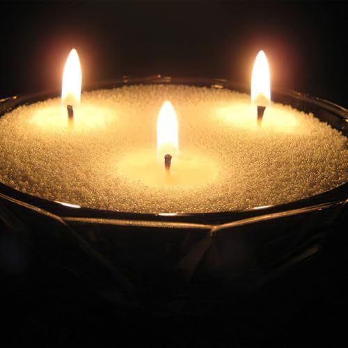 Kerzensand 500g, Pearled Candle,Wachsperlen wachsgranulat, Sandkerzen, Kerzengranulat, Perlmuttkerzen, DIY Kerzenwachspulver für Wachskerze Selber Machen, Kerzenwachs für Alle Größen Geschenkset von VOSSOT
