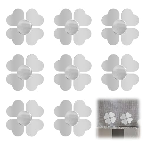 Tischdeckenbeschwerer für Draußen, 8 Stück Gewichte Tischdecke Outdoor Magnet, Tischdecken Beschwerer Draußen Magnet, vierblättriges Kleeblattmotiv, für Garten Picknicks Party Küche und Restaurant von VOSSOT
