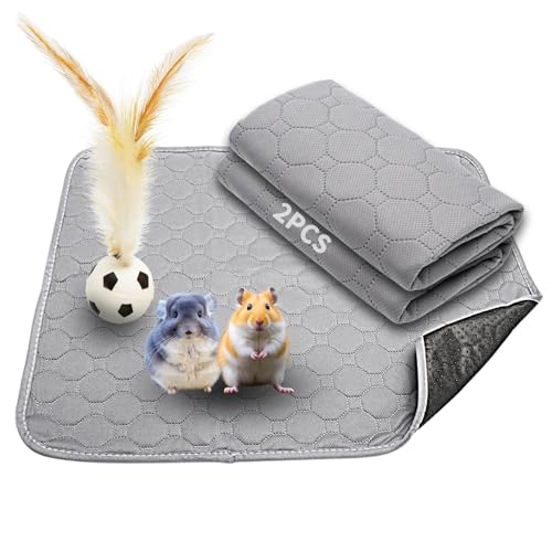 VOSSOT 2 STK Welpenunterlagen Waschbar 45x60cm – wasserdichte Pipipads & Urin Unterlage, Wiederverwendbare PIPI Pads für Meerschweinchen – rutschfeste Pinkelmatte für Hunde, Kaninchen & Katze Zuhause von VOSSOT
