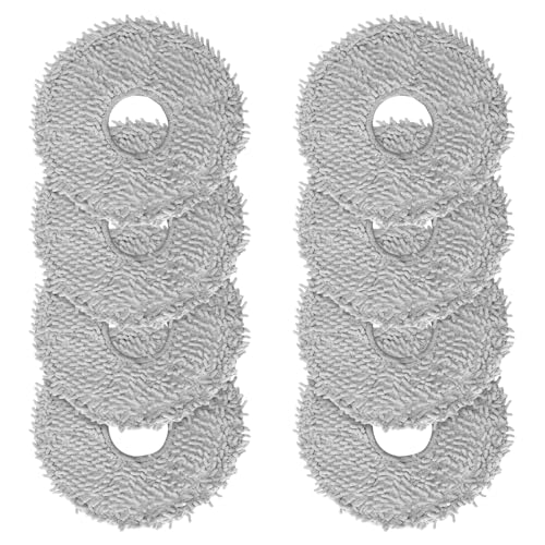 VOSSOT 8 Stück Wischtücher Ersatzteile für Roborock Q Revo/Qrevo MaxV Roboter Staubsauger,Mikrofaser Nasses Wischpads Zubehör, Spin Reinigungspads Ersatzzubehör Set,Ersatzmopptücher für Roborock P10 von VOSSOT