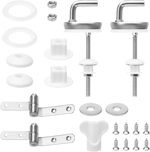 WC Sitz Befestigung 2 Stück Wc Sitz Scharniere Universal Edelstahl WC Sitz Ersatzteile für Toilettensitz Toilettendeckel Behoben Schrauben Set von VOSSOT