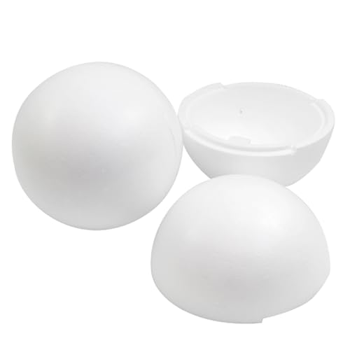 VOSTEEN 4x Styroporkugel Ø15cm weiß - Kugeln zum basteln stabil und vielseitige Anwendung - Styroporkugeln groß Dekokugeln Styropor von VOSTEEN