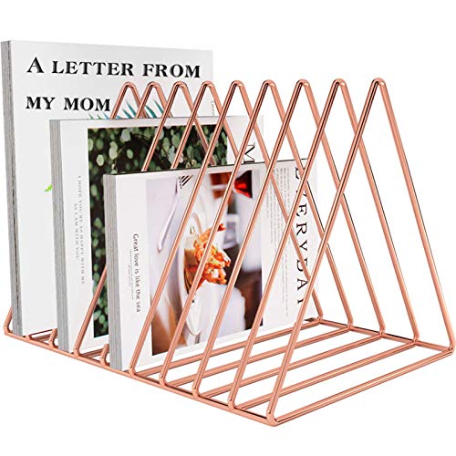 Zeitung Magazin Halter Triangle Form Dokument Datei Ständer, 9 Slot Organizer, Zeitschriften Buch Rack für Büro oder Home Decor rose gold Zeitung Magazin Halter Triangle Form Dokument Datei Ständer, 9 Slot Organizer, Zeitschriften Buch Rack für Büro oder Home Decor rose gold von VOSTOR