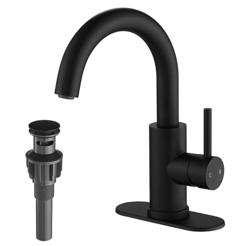 VOTON Bar-Waschbeckenarmatur, Badezimmer, Küche, 360 ° drehbarer Wasserhahn, mattschwarz, Einloch-Badezimmerarmaturen, modern, klein, Mini-Küche, Bad, Utility, Waschtischarmaturen VOTON Bar-Waschbeckenarmatur, Badezimmer, Küche, 360 ° drehbarer Wasserhahn, mattschwarz, Einloch-Badezimmerarmaturen, modern, klein, Mini-Küche, Bad, Utility, Waschtischarmaturen von VOTON