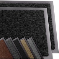 2er-Set Rutschfest Fußmatte Schmutzfangmatte, Läufer Flur dünn Schwarz 60x90cm - Vounot von VOUNOT