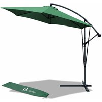 Vounot - 300 cm Ampelschirm, Sonnenschirm mit Windsicherung und Schutzhülle, Grün von VOUNOT