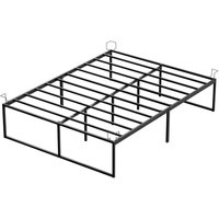 Vounot - Bettgestell 140x190 cm Metallbett mit Lattenrost und Stauraum unter dem Bett von VOUNOT