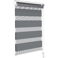 Vounot - Doppelrollo klemmfix ohne Bohren, Duo Rollo Klemmrollo für Fenster und Tür, 100x150 cm, Grau von VOUNOT