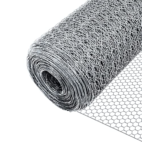 VOUNOT® Maschendrahtzaun Sechseckgeflecht, Drahtzaun Hasendraht Kaninchendraht Hühnerdraht, Maschenweite 13 mm, Höhe 100 cm, Länge 50 m, Verzinkt Silber VOUNOT® Maschendrahtzaun Sechseckgeflecht, Drahtzaun Hasendraht Kaninchendraht Hühnerdraht, Maschenweite 13 mm, Höhe 100 cm, Länge 50 m, Verzinkt Silber von VOUNOT