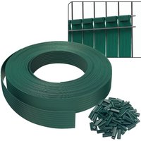 Sichtschutzstreifen für Doppelstabmatten 75m x 4.7cm, pvc Sichtschutz Zaun mit 150 Clips, Grün - Vounot Sichtschutzstreifen für Doppelstabmatten 75m x 4.7cm, pvc Sichtschutz Zaun mit 150 Clips, Grün - Vounot von VOUNOT