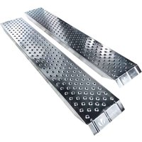 Vounot - 2x Auffahrrampe aus Verzinkter Stahl, Rutschfest Laderampe,135 cm, Maximale Last 400kg von VOUNOT