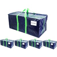 VOUNOT® 5 Stück Umzugstaschen Groß, Faltbare Aufbewahrungstasche, Alternative zu Umzugskartons Blau von VOUNOT
