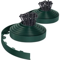 Flexible Rasenkante Beeteinfassungen Kunststoff, mit 80 Erdanker, Länge 40m Höhe 5cm, Grün - Vounot von VOUNOT