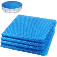 VOUNOT® Pool Solarabdeckplane Rund Ø 305 cm, Pool Solarplane Stärke 120 µm, Solarfolie Pool Zuschneidbar Blau von VOUNOT