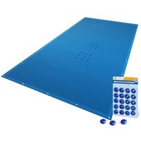 VOUNOT® Poolabdeckung Rechteckig 160g/m² Doppelter Poolplane mit DIY-Drainagelöchern & Aluminiumösen, 4X8m von VOUNOT