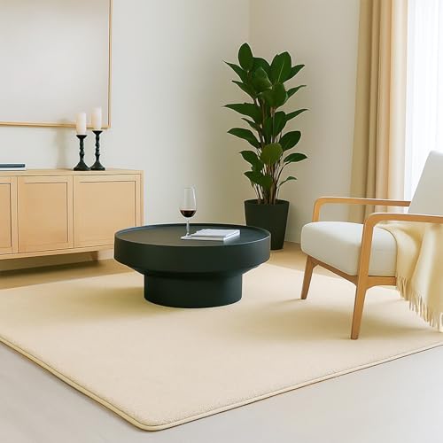 VOUNOT® Teppich Wohnzimmer Groß 240x340 cm, mit rutschfeste Rückseite & Antirutschmatte, Kuscheliger Kurzflor Flauschig Teppiche Gegend für Schlafzimmer Kinderzimmer Esszimmer, Beige von VOUNOT