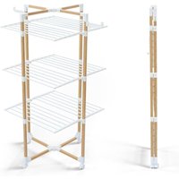 VOUNOT® VOUNOT Tendedero de Pie de Torre 3 Niveles 69x136x69 cm, Weiß von VOUNOT