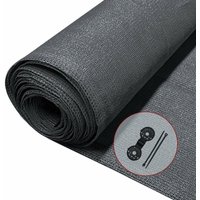 VOUNOT® Zaunblende 1.5×10m, Sichtschutz Zaun 90 g/m² HDPE Schattiernetz, Anthrazit von VOUNOT