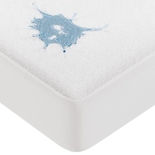 VOUNOT 2er-Set Matratzenschoner 135x190x30cm, wasserdichte Atmungsaktive Matratzenauflage, Oeko-TEX Zertifiziert, Rundumbezug Elastisch Matratzenschutz Weiß von VOUNOT