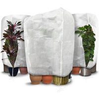 3er Set Winterschutz für Pflanzen Kübelpflanzen, Frostschutz Kübelpflanzensack mit Kordelzug, 80g/m², 200 x 240 cm - Vounot von VOUNOT