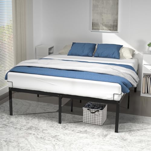 VOUNOT Bettgestell 160x200 cm Metallbett mit Lattenrost und Stauraum unter dem Bett, Bettrahmen für Schlafzimmer Gästezimmer, Leise und Robust, Höhe 36cm, Schwarz VOUNOT Bettgestell 160x200 cm Metallbett mit Lattenrost und Stauraum unter dem Bett, Bettrahmen für Schlafzimmer Gästezimmer, Leise und Robust, Höhe 36cm, Schwarz von VOUNOT