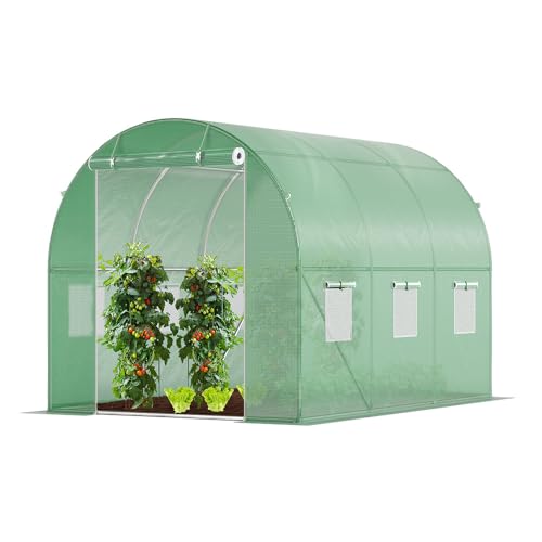 VOUNOT Gewächshaus Foliengewächshaus Winterfest Tomatenhaus Folientunnel, 3x2x2m 6m² von VOUNOT