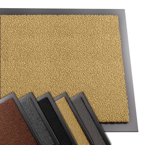 VOUNOT Hochwertige Fußmatte Innen und Außen, Schmutzfangmatte rutschfest,waschbar & wetterfest, Fussmatte für Eingangsbereich & Aussenbereich, Läufer Flur dünn 40x60cm, Beige VOUNOT Hochwertige Fußmatte Innen und Außen, Schmutzfangmatte rutschfest,waschbar & wetterfest, Fussmatte für Eingangsbereich & Aussenbereich, Läufer Flur dünn 40x60cm, Beige von VOUNOT