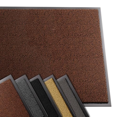 VOUNOT Hochwertige Fußmatte Innen und Außen, Schmutzfangmatte rutschfest,waschbar & wetterfest, Fussmatte für Eingangsbereich & Aussenbereich, Läufer Flur dünn 90x120cm, Braun-Schwarz VOUNOT Hochwertige Fußmatte Innen und Außen, Schmutzfangmatte rutschfest,waschbar & wetterfest, Fussmatte für Eingangsbereich & Aussenbereich, Läufer Flur dünn 90x120cm, Braun-Schwarz von VOUNOT