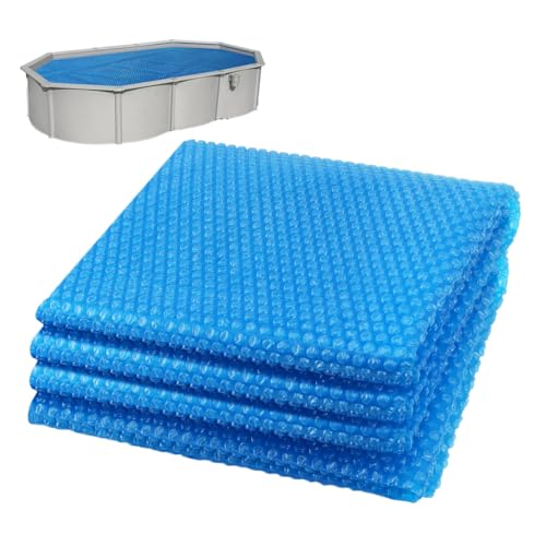 VOUNOT Pool Solarabdeckplane Rechteckig 700x400 cm, Premium Pool Solarplane Stärke 120 µm, Solarfolie Pool Zuschneidbar, Solarabdeckung Poolheizung Wassererwärmung Wärmeplane Blau von VOUNOT